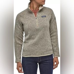 Patagonia Women’s SM Better Sweater 1/4 Zip Heather Tan/Tan/Light Brown Like New